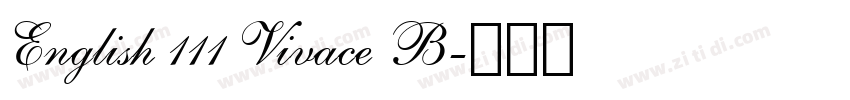 English 111 Vivace B字体转换 English 111 Vivace B字体转换